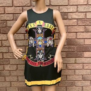 Guns N Roses, Up-cycled T-Shirt Dress, Size XS